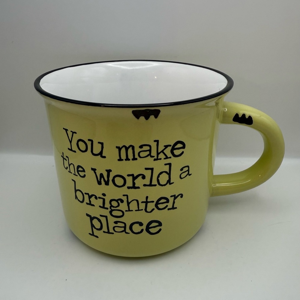 Natural Life - You Make the World a Brighter Place Camp Mug - Distressed Look